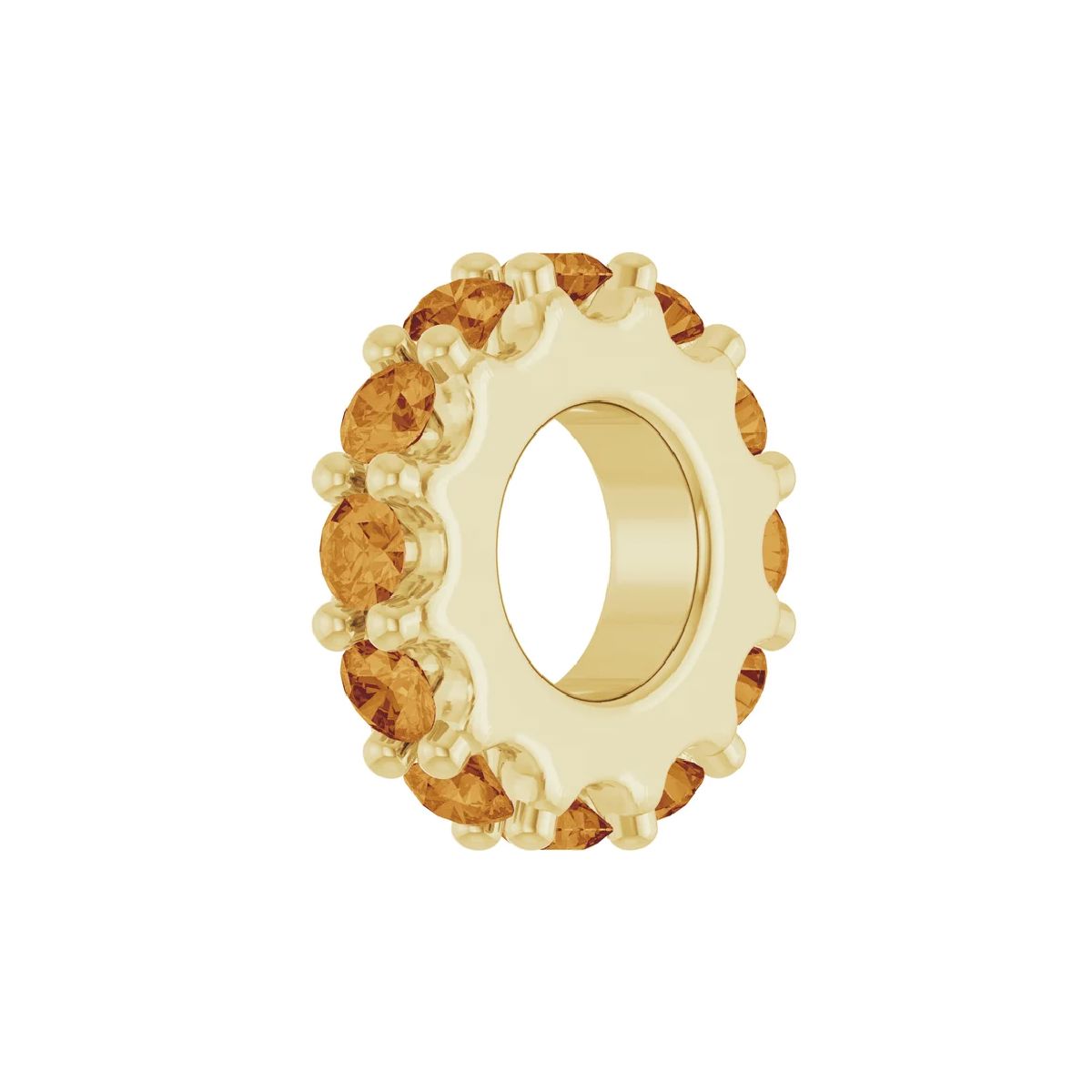 14K Yellow Gold Birthstone Charm Charm Robyn Canady November - Natural Citrine 