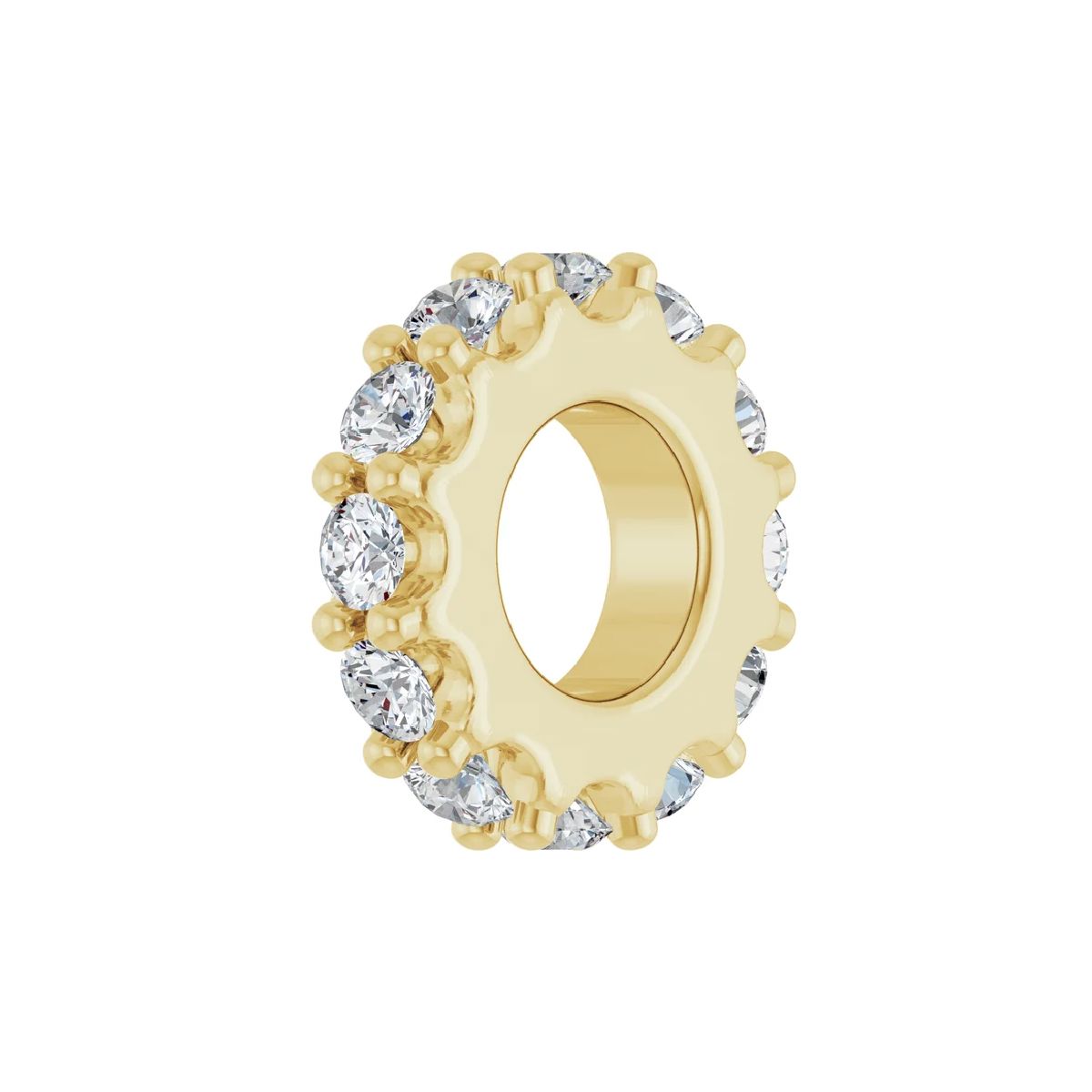 14K Yellow Gold Birthstone Charm Charm Robyn Canady April - Lab Grown Diamond 