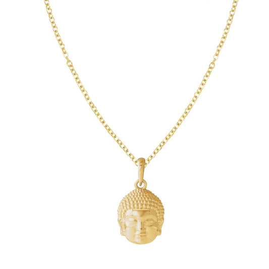 14K gold Buddha meditation necklace | Spiritual pendant jewelry