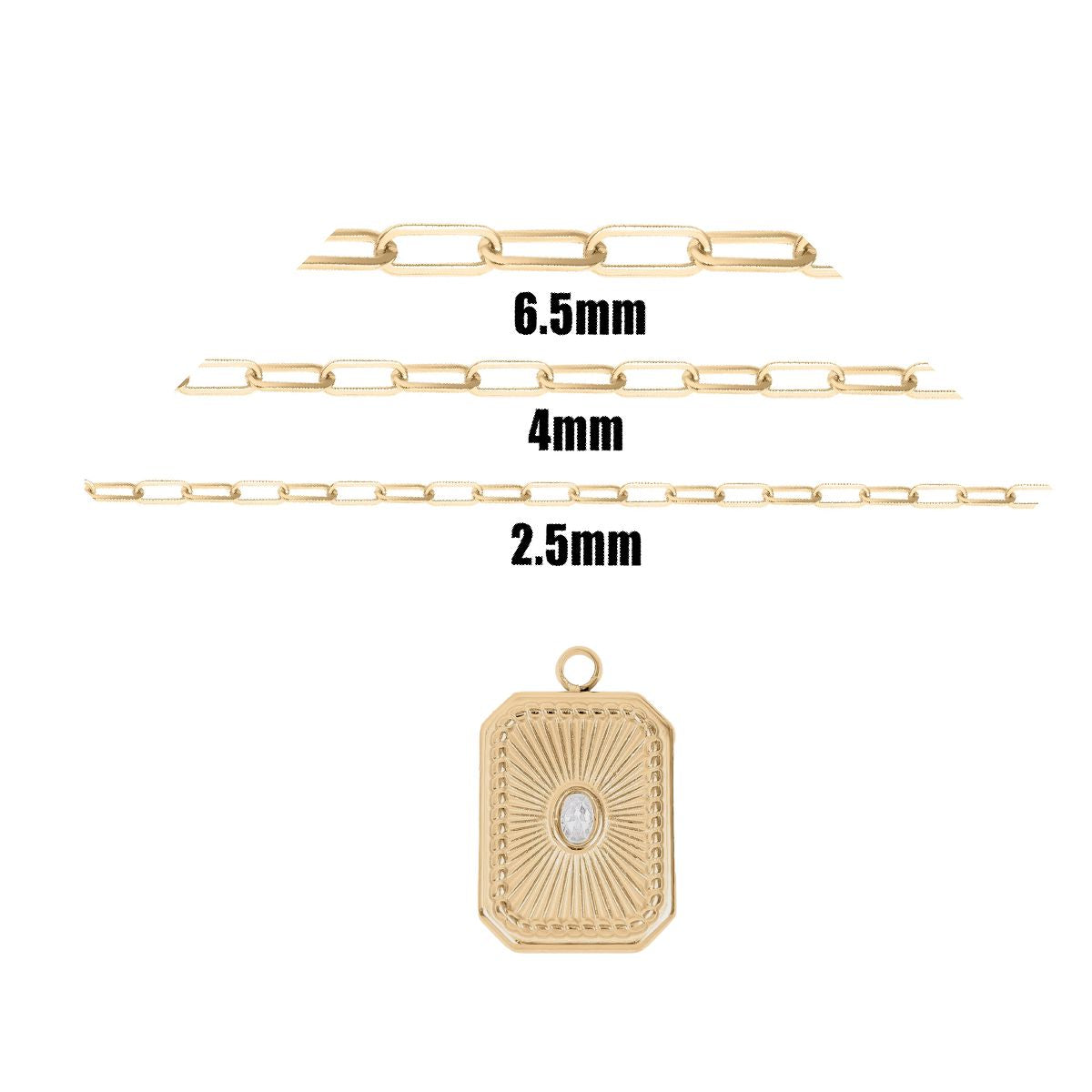 Sunburst Crystal Rectangle Charm Robyn Canady 