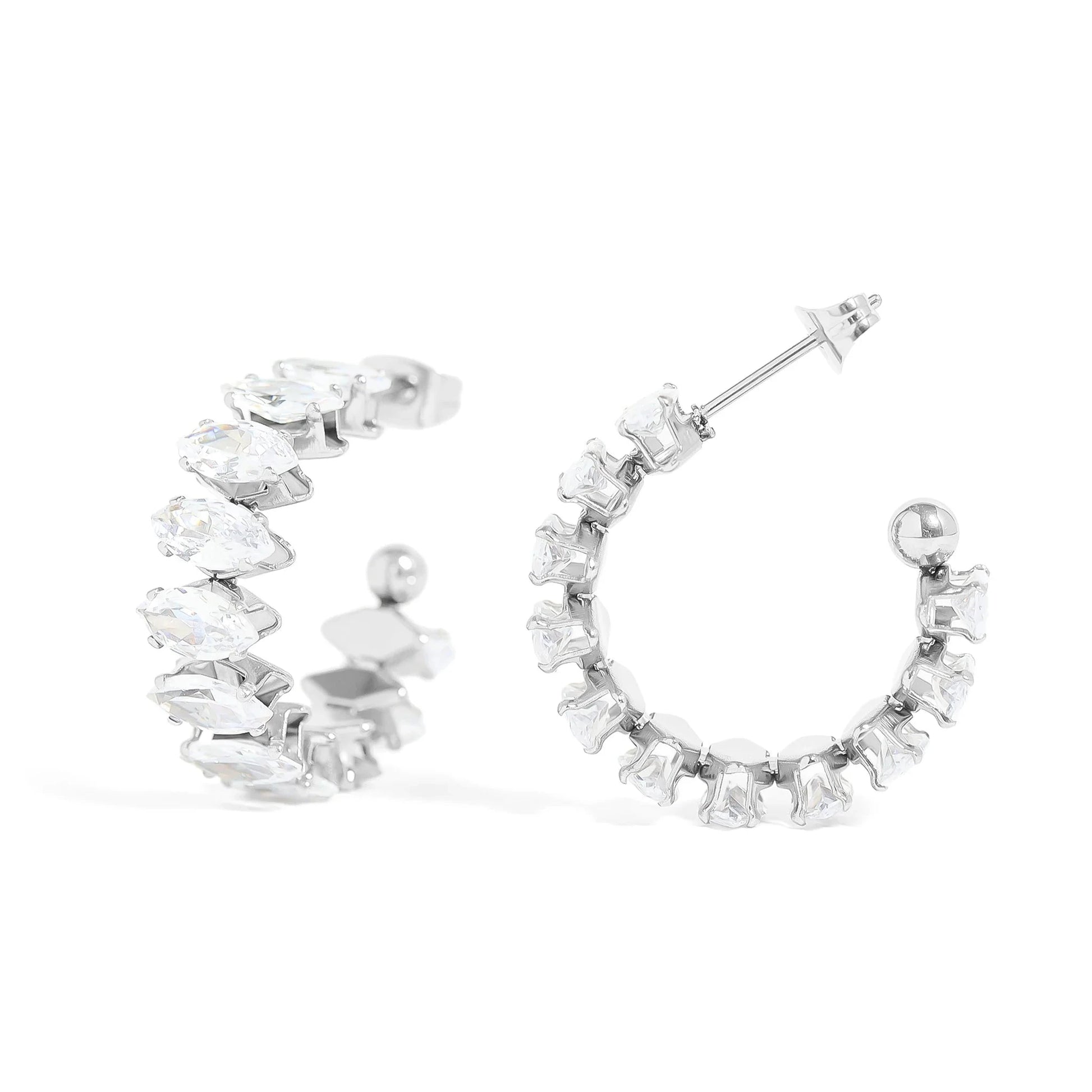 FALL BOGO! New Hoops - Use discount code: FALLBOGO - Buy one, Get one FREE! Earrings Robyn Canady Marquise - Silver 