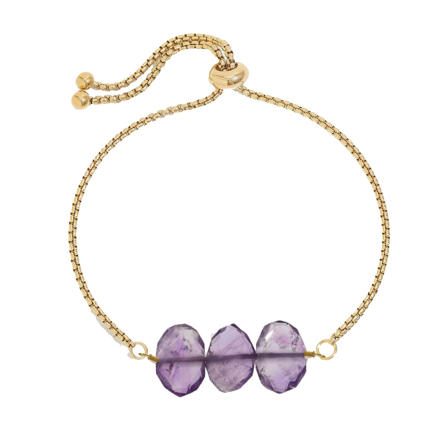 Natasha Chain Bracelet in Amethyst Robyn Canady Gold 