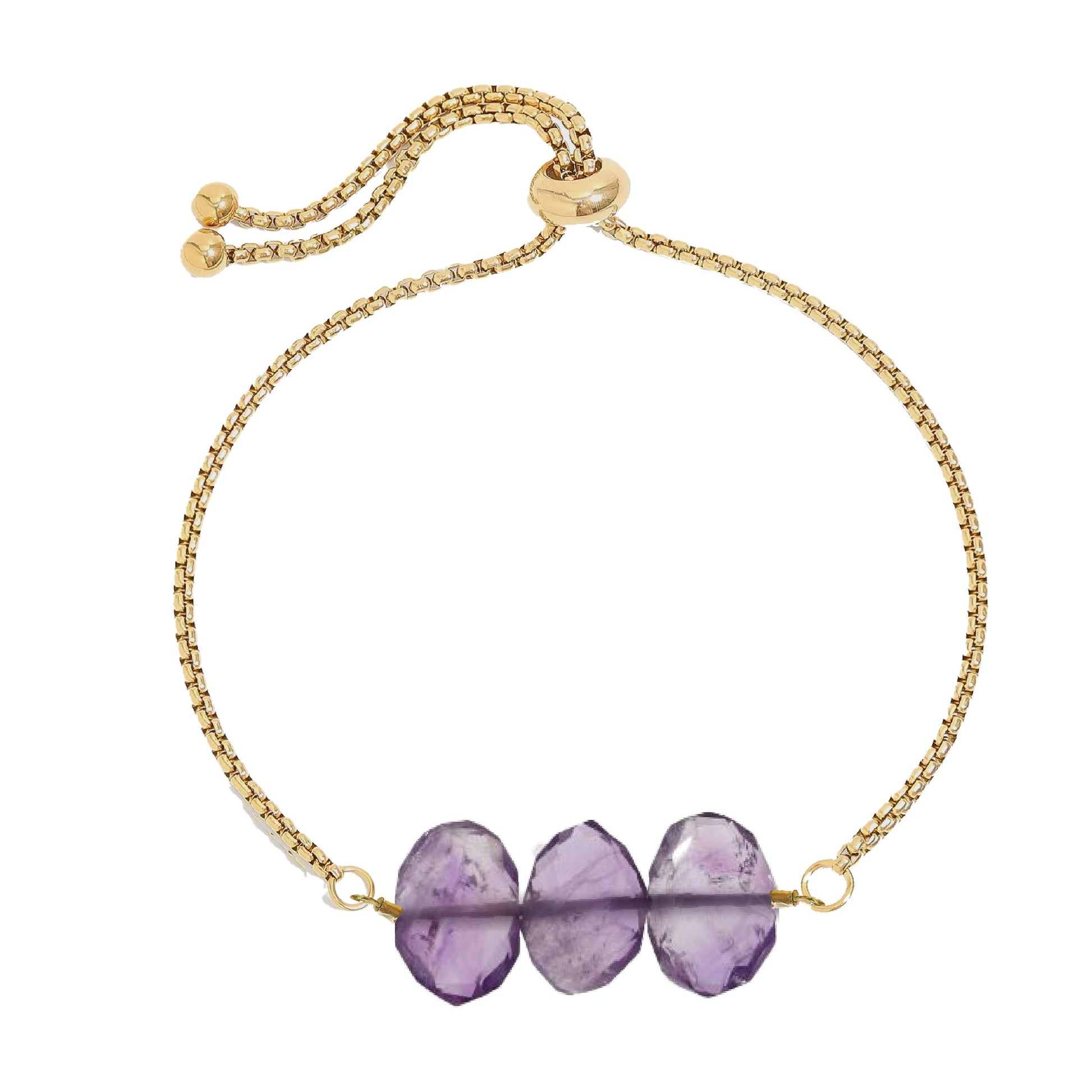 Natasha Chain Bracelet in Amethyst Robyn Canady Gold 