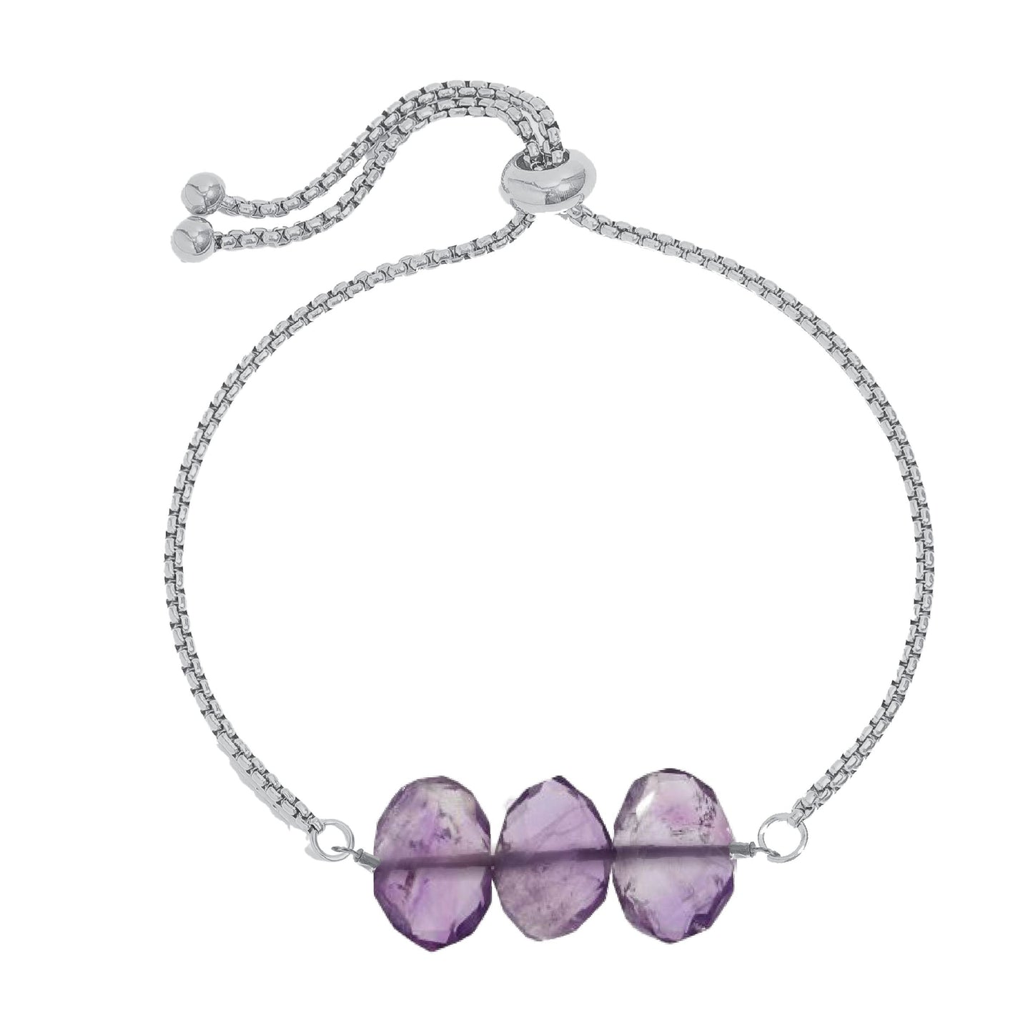 Natasha Chain Bracelet in Amethyst Robyn Canady Silver 