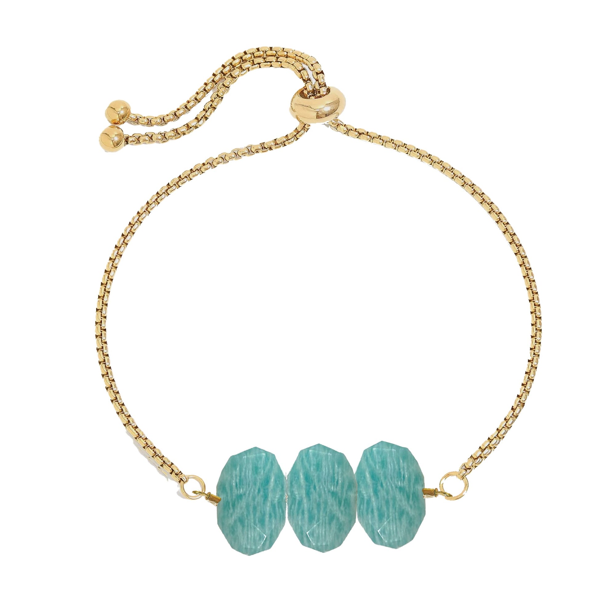 Natasha Chain Bracelet in Amazonite Robyn Canady Gold 
