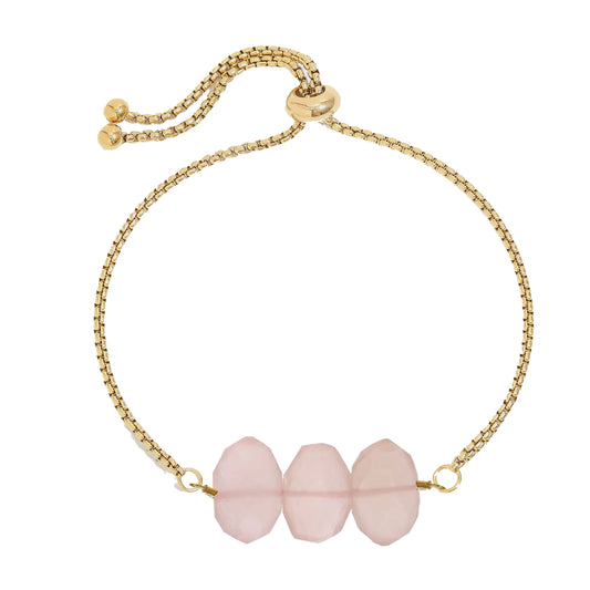 Natasha Chain Bracelet in Pink Chalcedony Robyn Canady Gold 