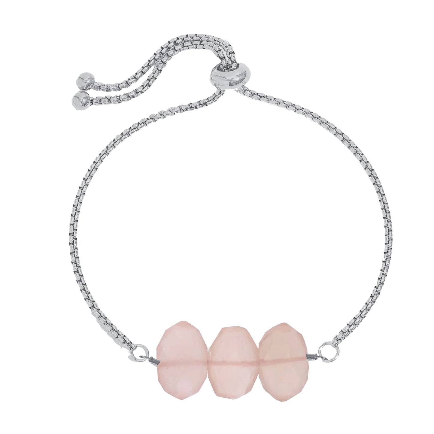 Natasha Chain Bracelet in Pink Chalcedony Robyn Canady Silver 
