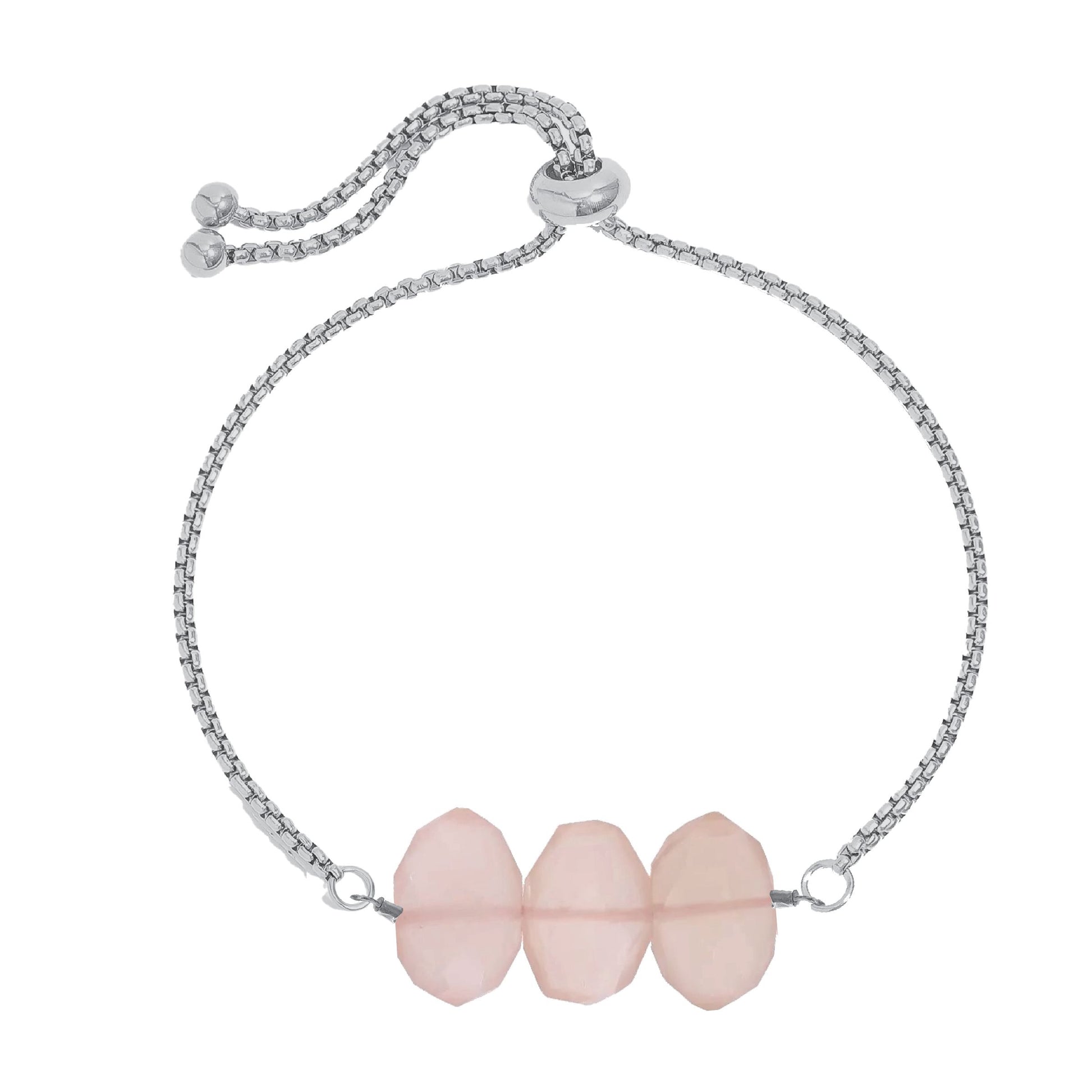 Natasha Chain Bracelet in Pink Chalcedony Robyn Canady Silver 