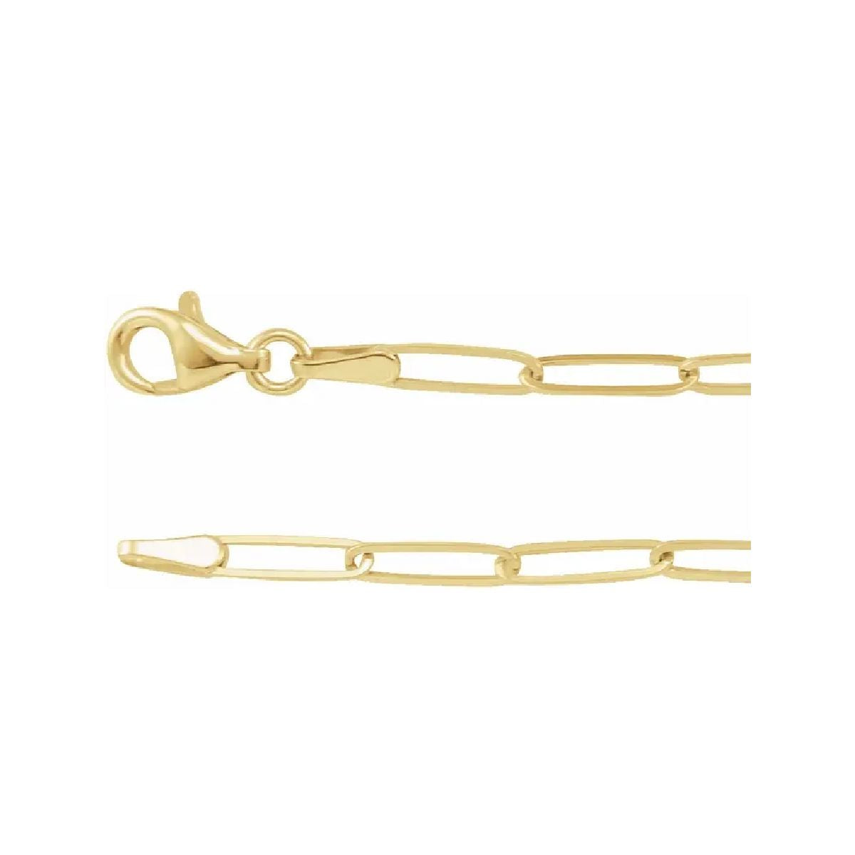 14K Solid Gold Paperclip Necklace or Bracelet Robyn Canady 
