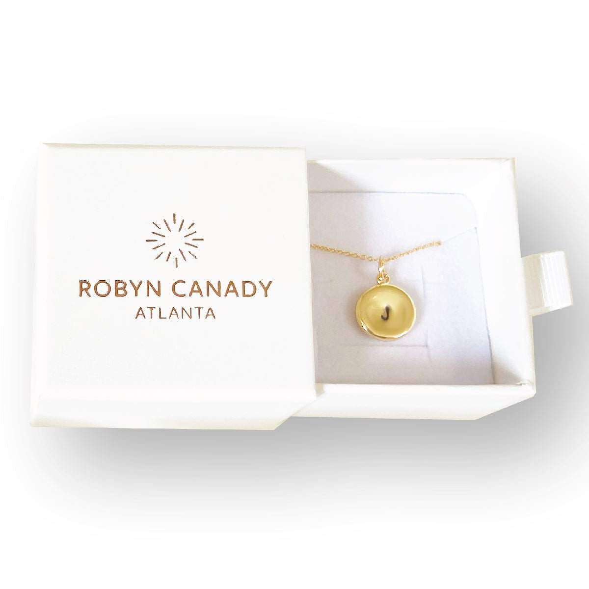 Signature Initial Round Pendant Necklace Necklace Robyn Canady 