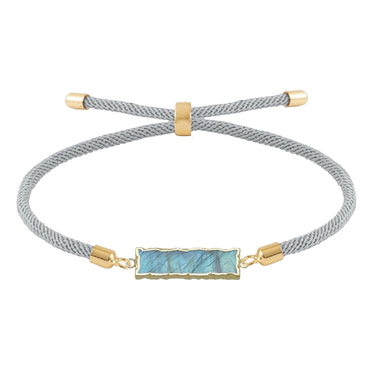 Labradorite Rectangle Slice Bracelet Robyn Canady Gray 