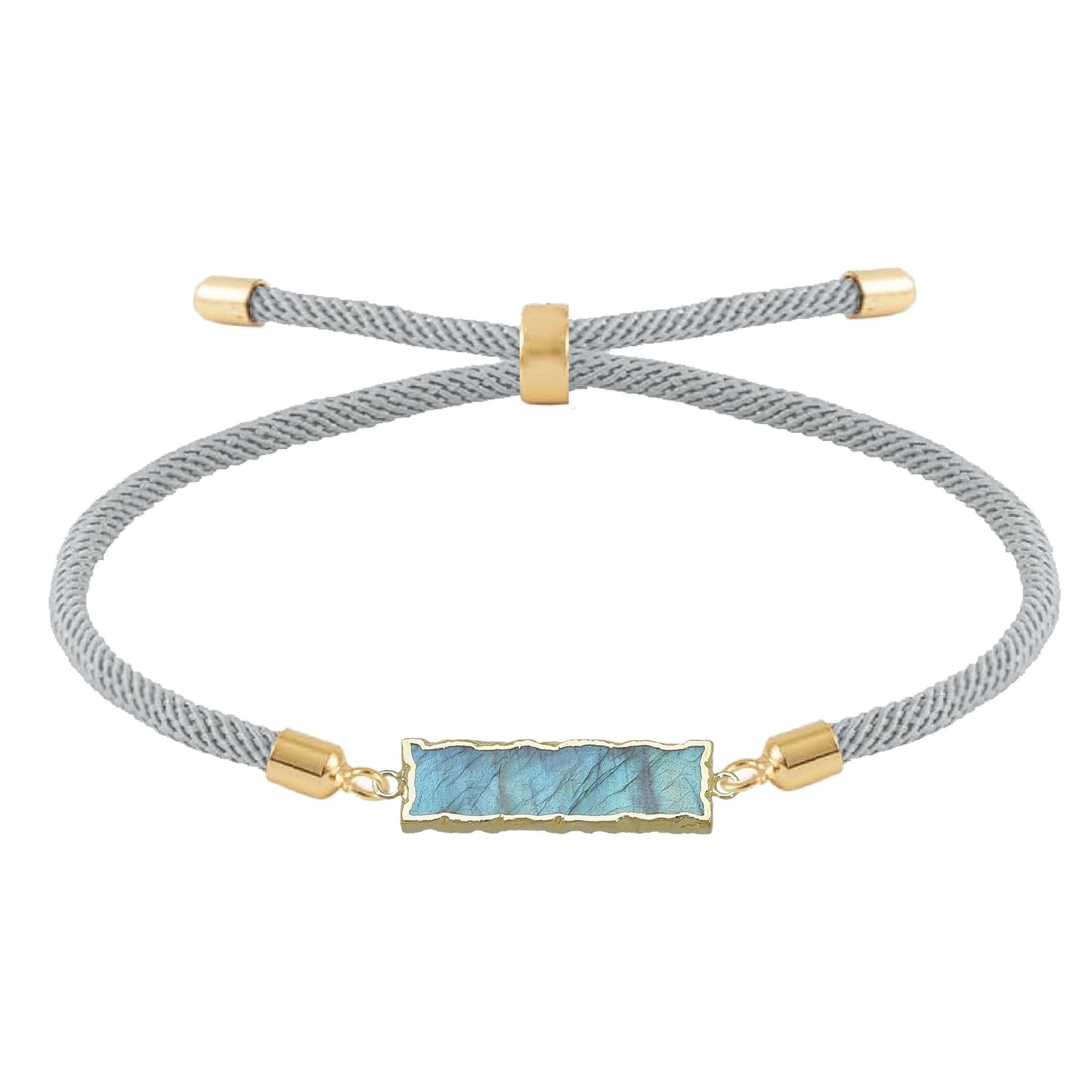 Labradorite Rectangle Slice Bracelet Robyn Canady Gray 