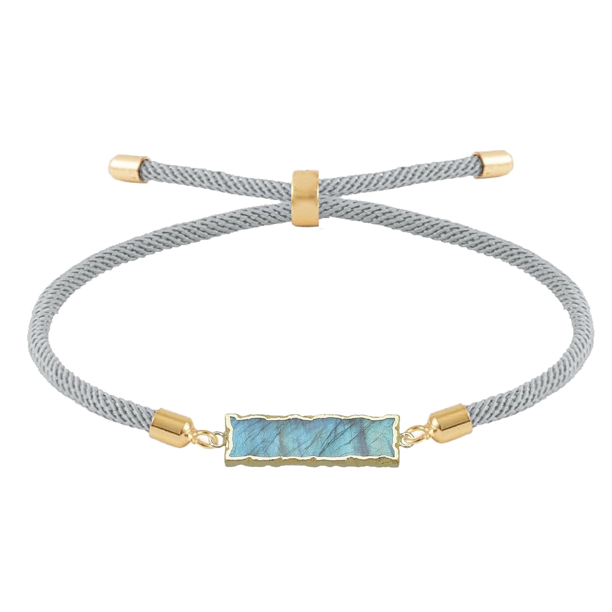 Labradorite Rectangle Slice Bracelet Robyn Canady Gray 