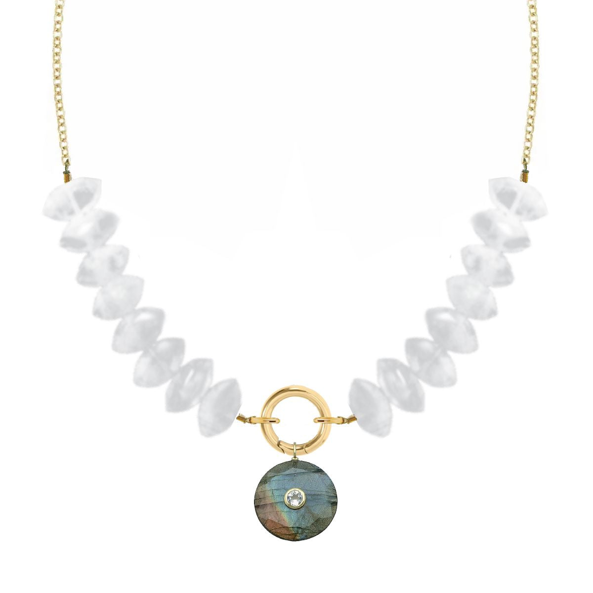 Moonstone, Labradorite and White Topaz Necklace Necklace Robyn Canady 