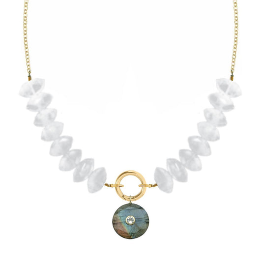 Moonstone, Labradorite and White Topaz Necklace Necklace Robyn Canady 