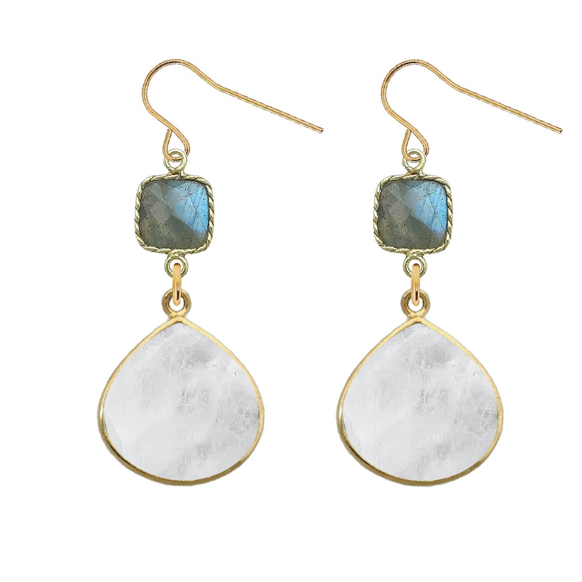 Labradorite and Moonstone Earrings Robyn Canady 