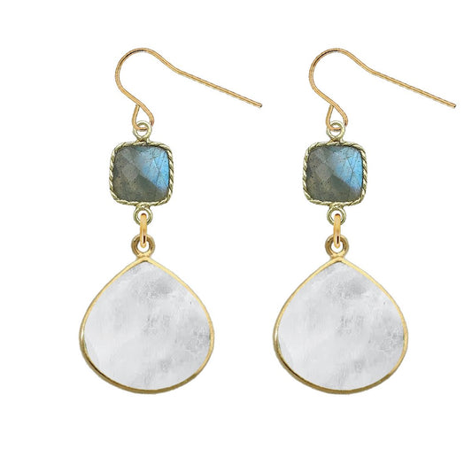 Labradorite and Moonstone Earrings Robyn Canady 