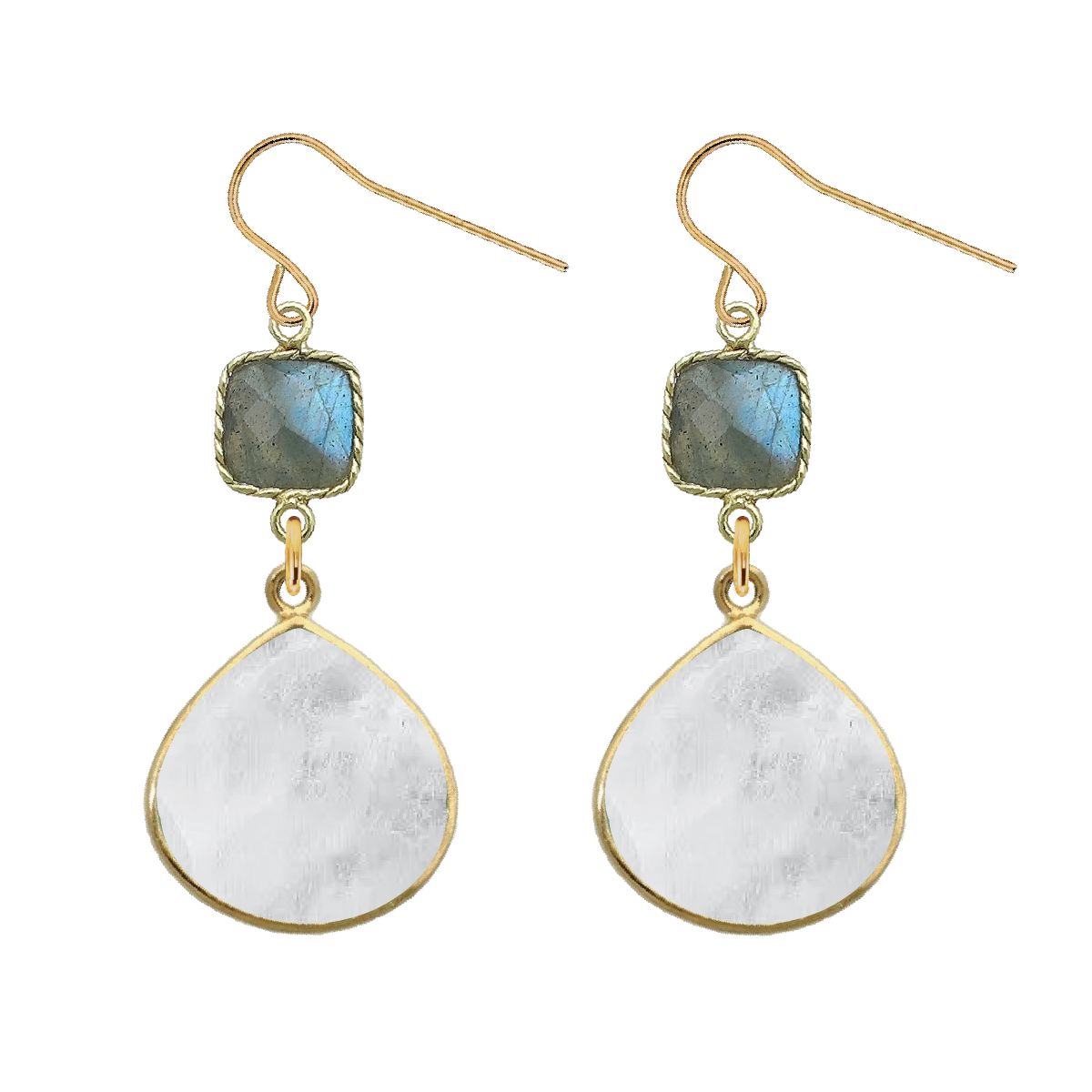 Labradorite and Moonstone Earrings Robyn Canady 