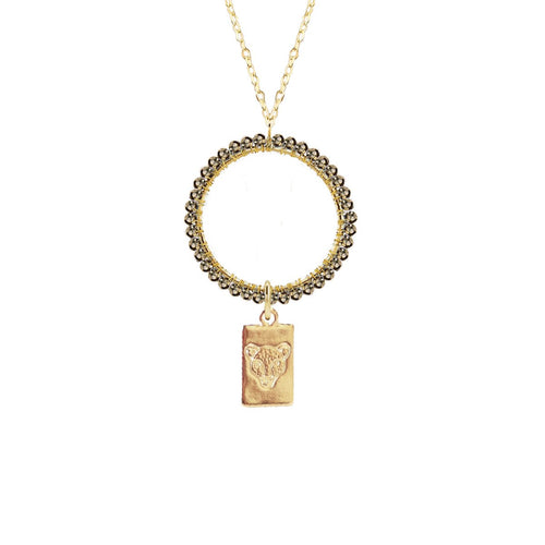 Aria Tiger Necklace in Pyrite Necklace Robyn Canady 