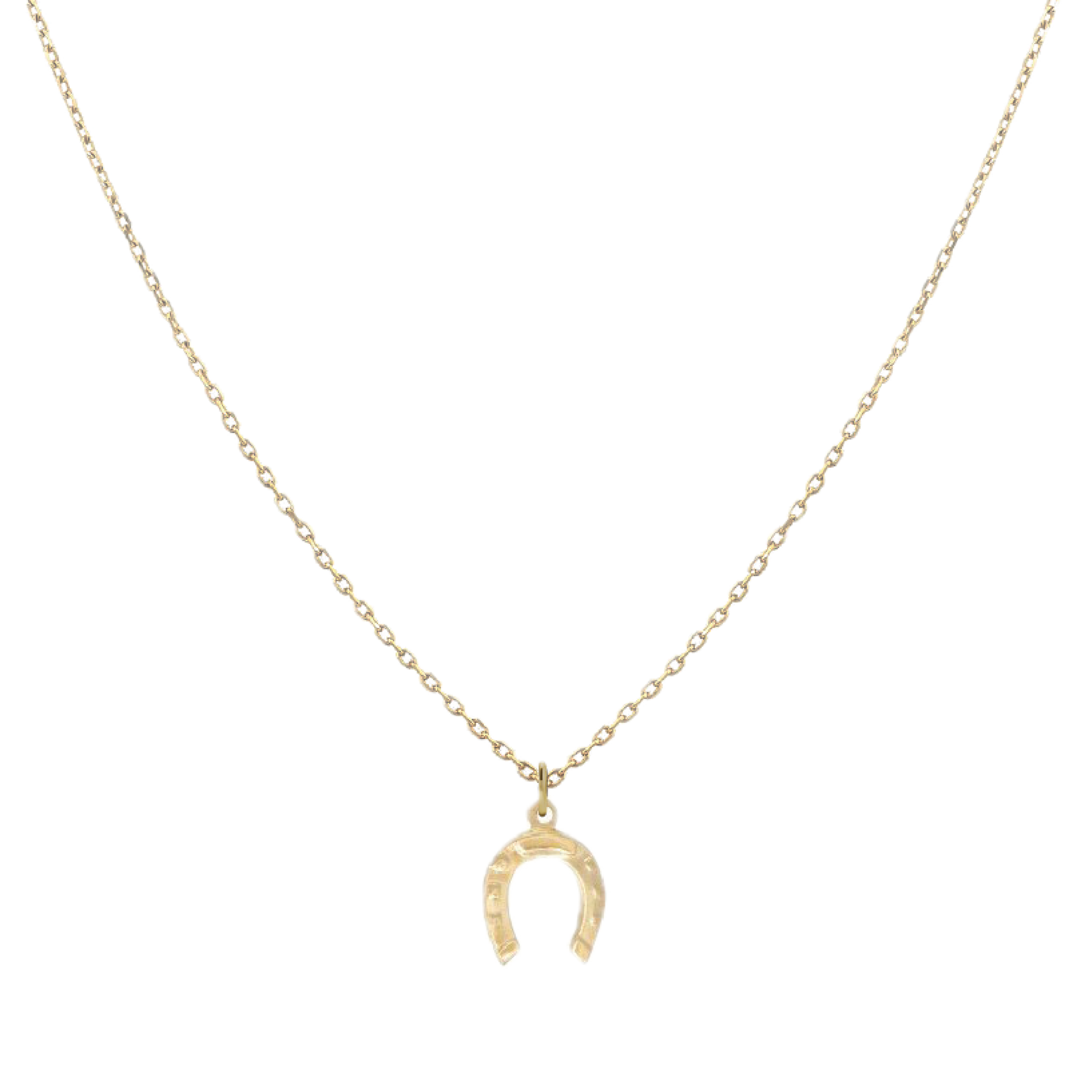 Tiny Charm Necklace Robyn Canady Lucky Horseshoe 14K Gold Fill 