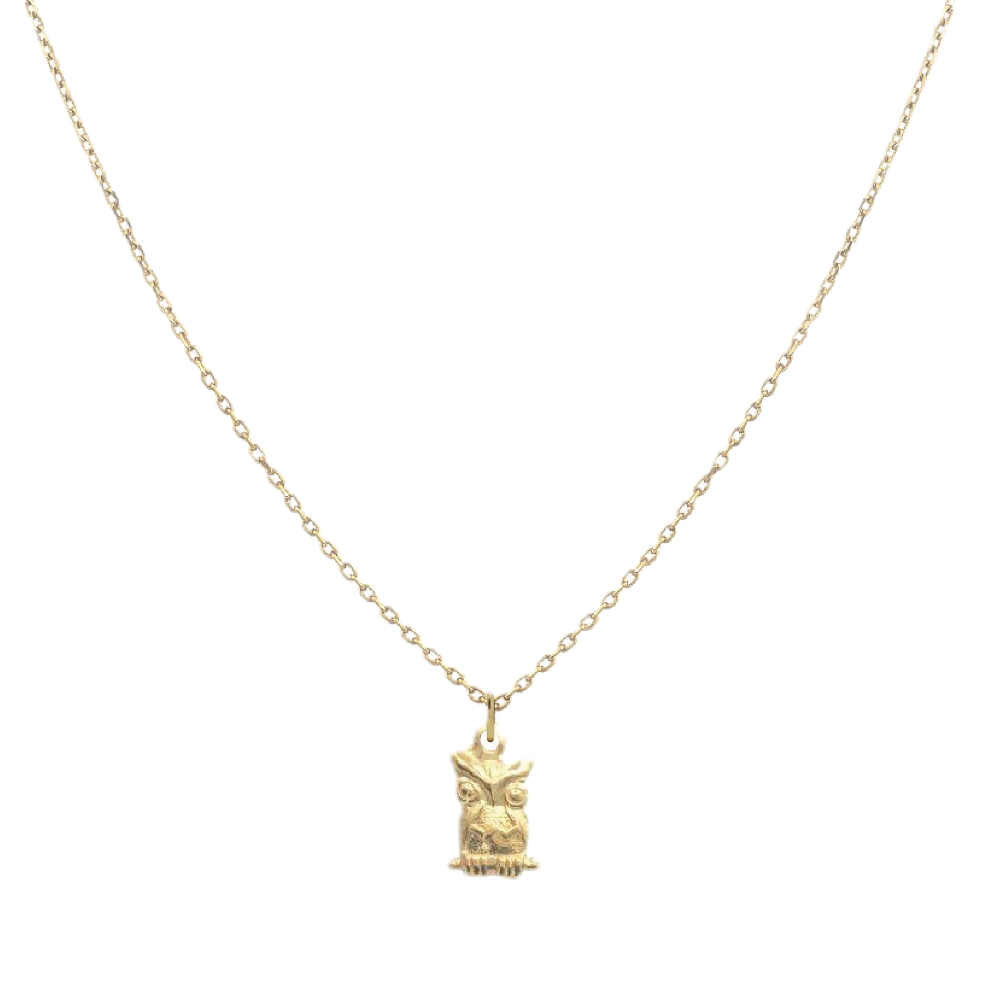 Tiny Charm Necklace Robyn Canady Owl 14K Gold Fill 