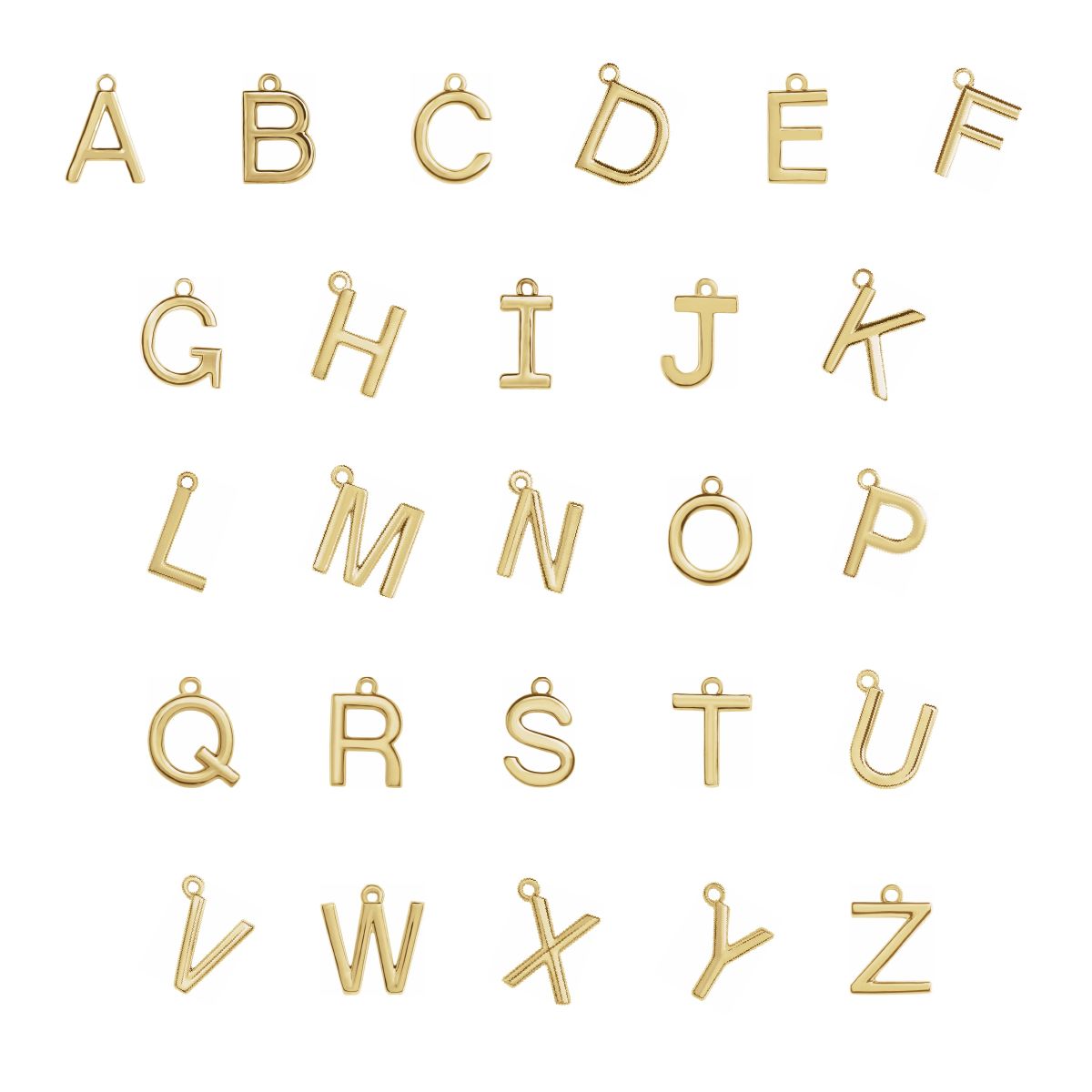 Initial Pendant Necklace - Gold Necklace Robyn Canady 