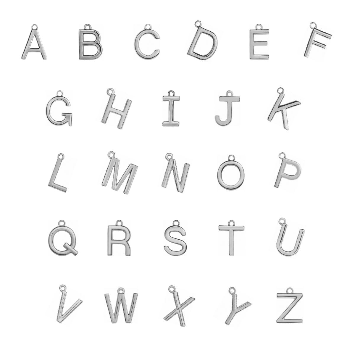 Initial Pendant Necklace - Sterling Silver Necklace Robyn Canady 