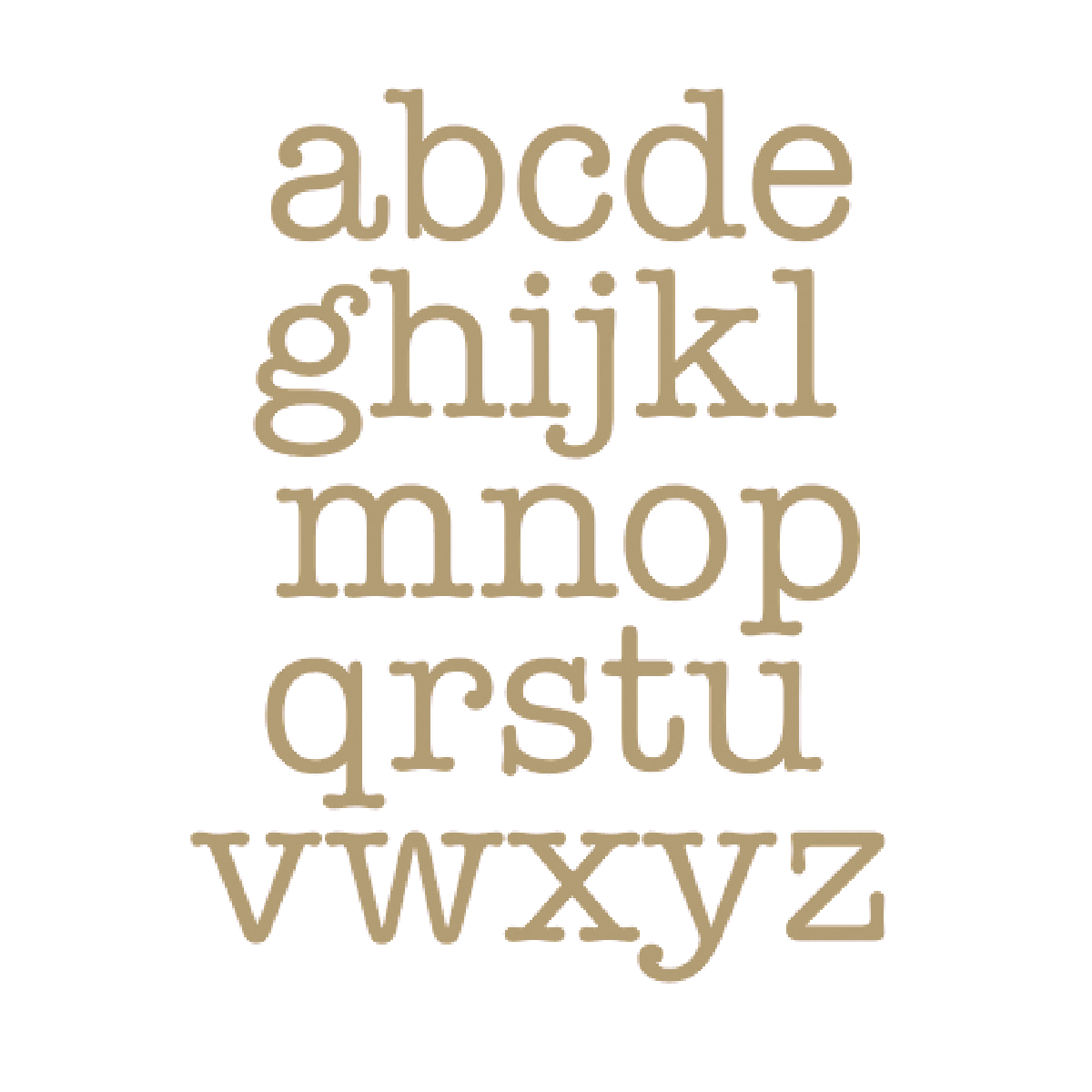 14K Yellow Gold Lowercase Initial Square Pendant Necklace Robyn Canady 