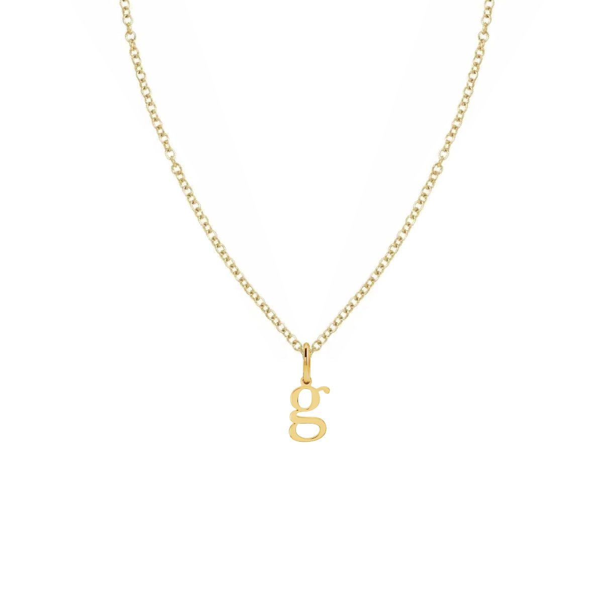 Lowercase Initial Pendant Necklace - Gold Necklace Robyn Canady 