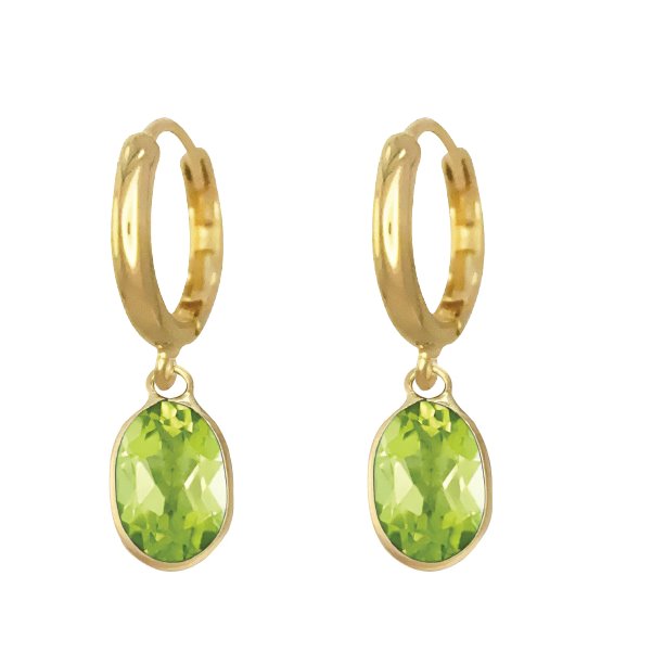 14K Gemstone Hoop Earrings Robyn Canady Peridot 