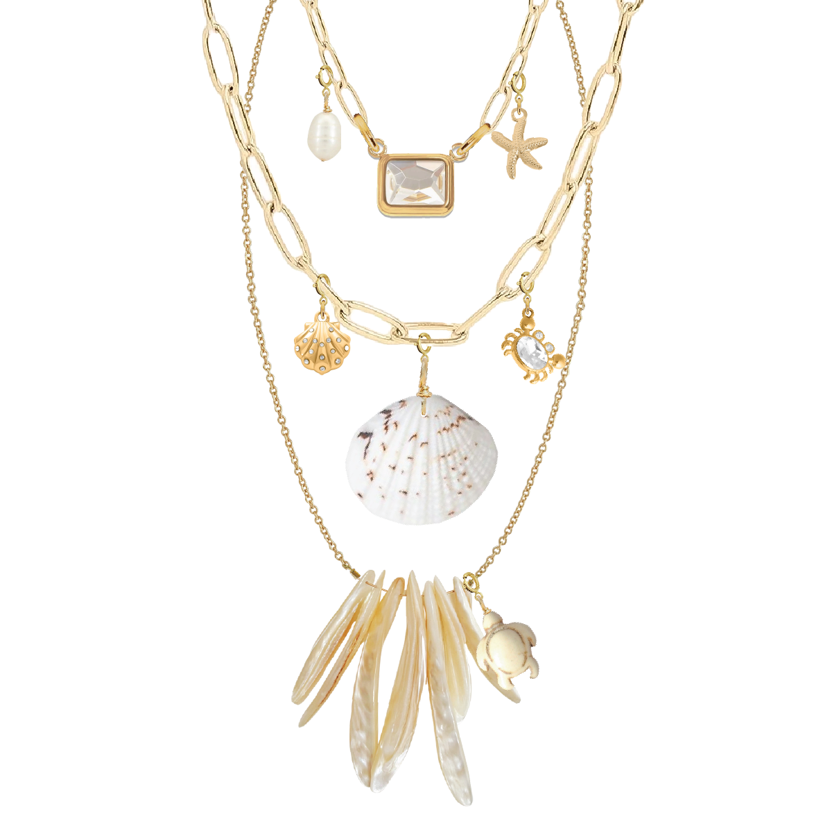 Summer Necklace Bundle with Charm Set $125