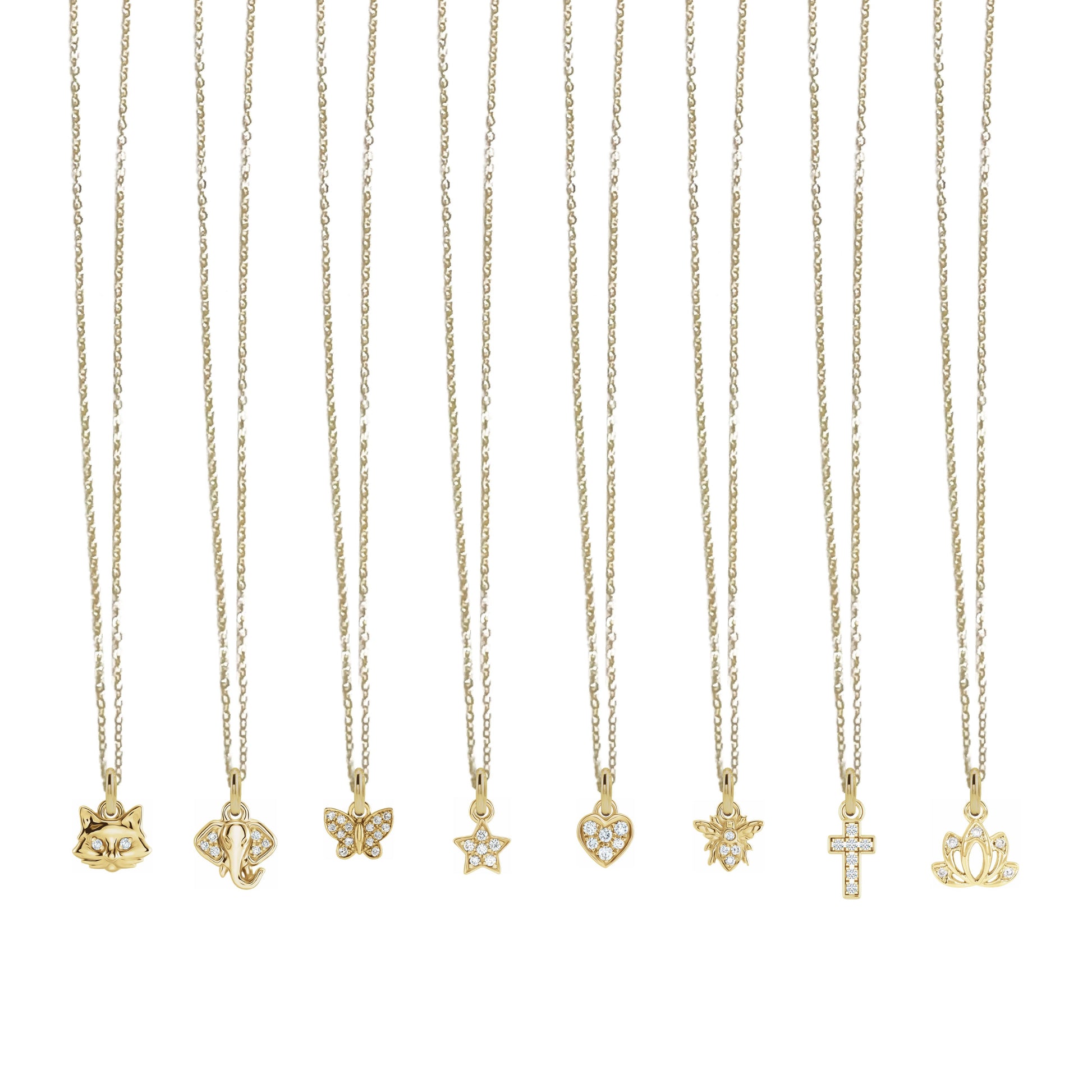 14K Mini Diamond Necklace - the super sweet, tiny pendant you can wear everyday. Necklace Robyn Canady 