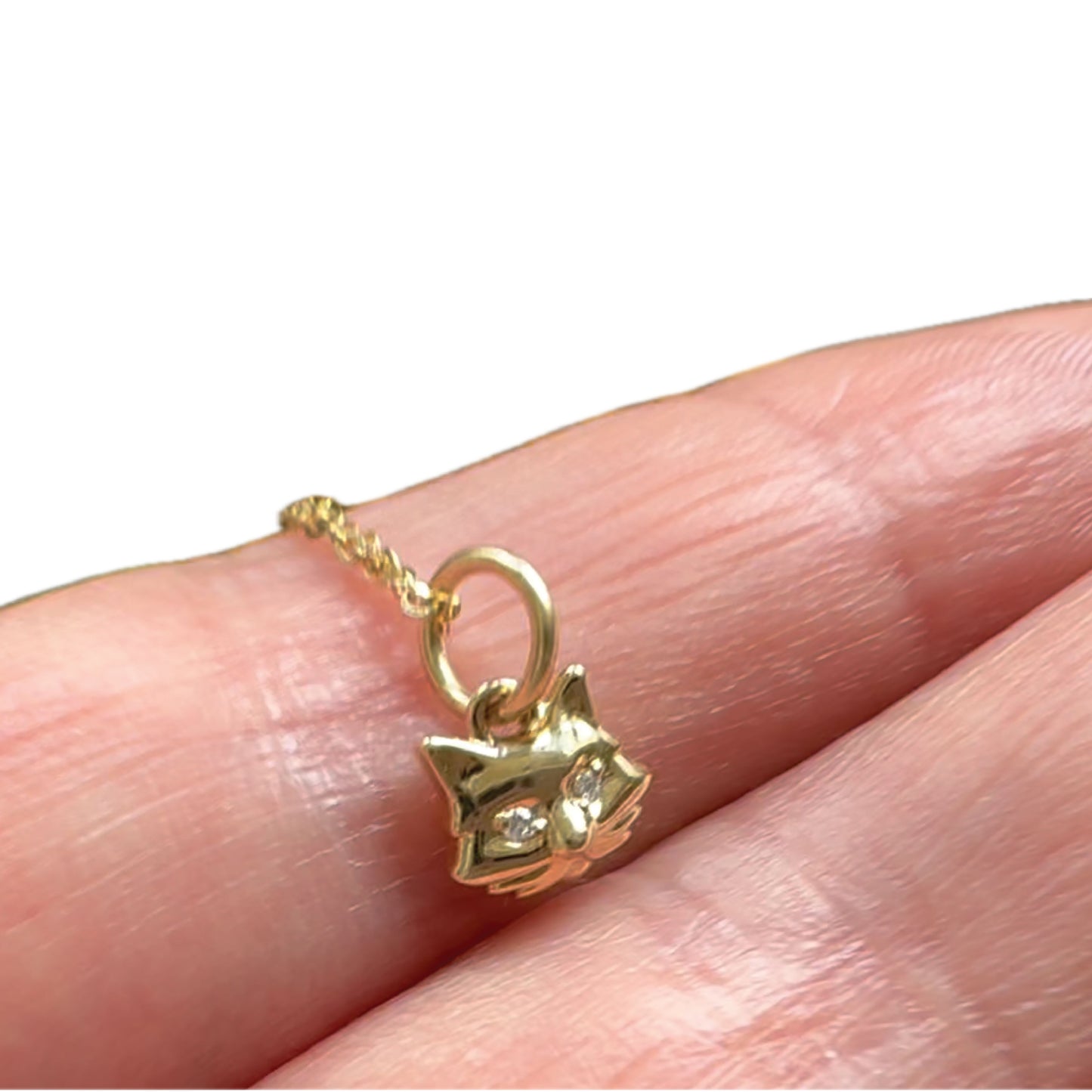 14K Mini Diamond Necklace - the super sweet, tiny pendant you can wear everyday. Necklace Robyn Canady 