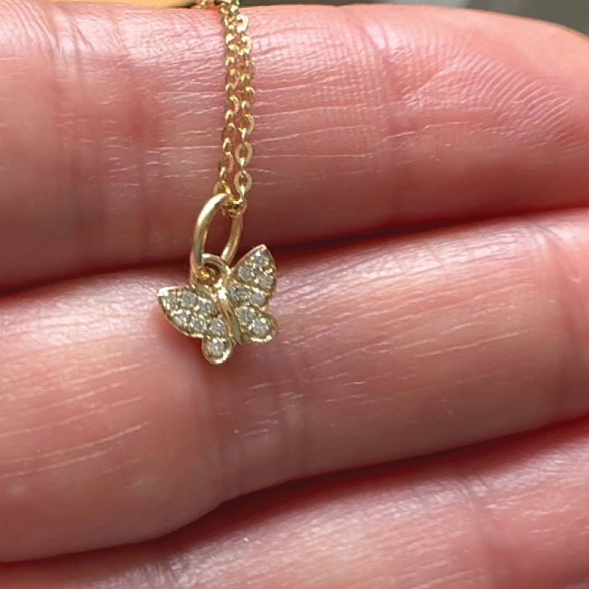 14K Mini Diamond Necklace - the super sweet, tiny pendant you can wear everyday. Necklace Robyn Canady 
