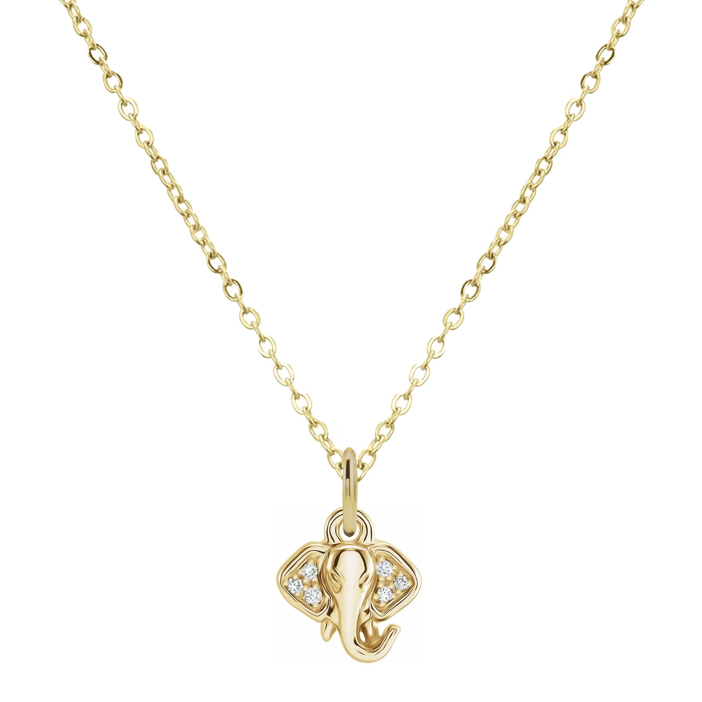 14K Mini Diamond Necklace - the super sweet, tiny pendant you can wear everyday. Necklace Robyn Canady 14K Gold Fill Elephant 