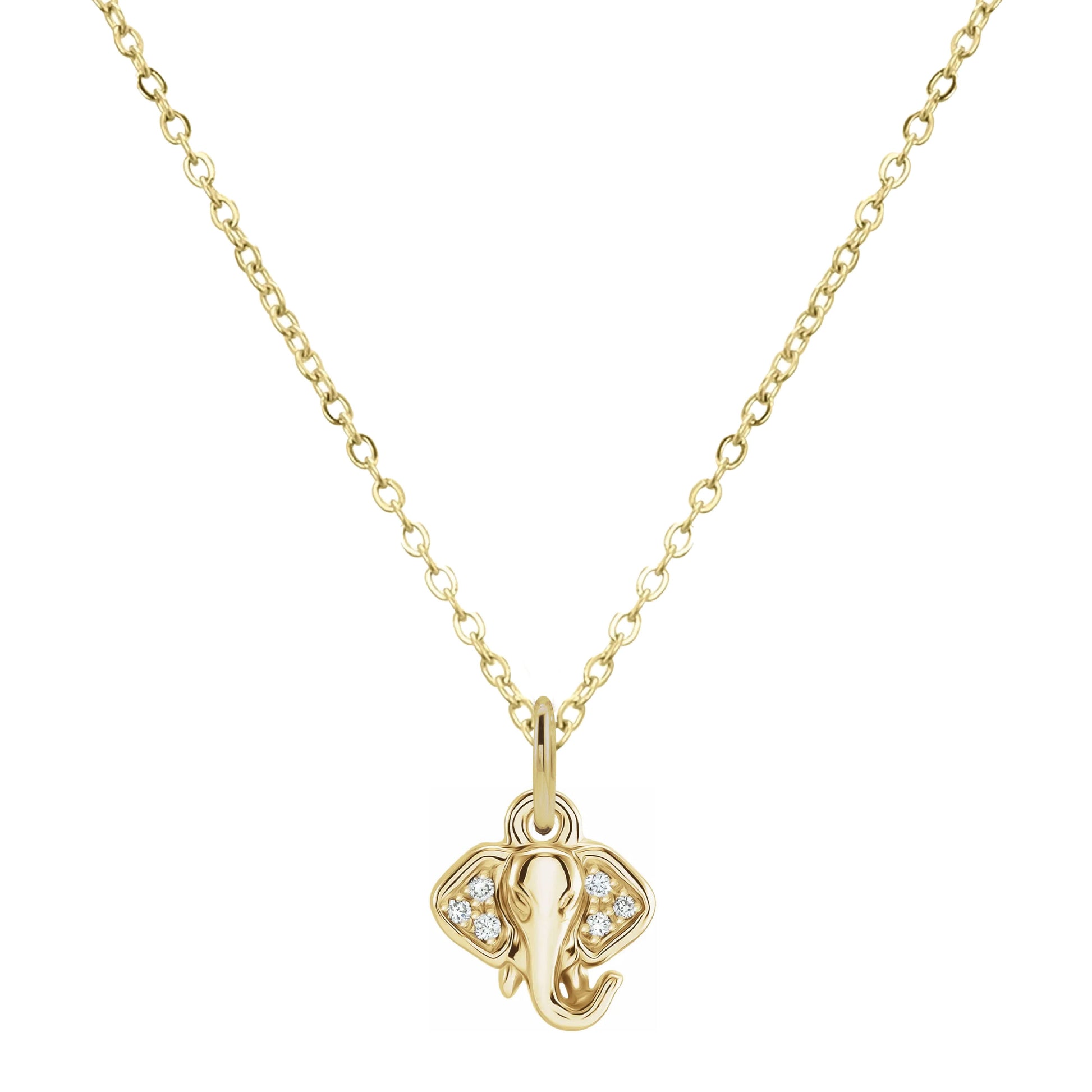 14K Mini Diamond Necklace - the super sweet, tiny pendant you can wear everyday. Necklace Robyn Canady 14K Gold Fill Elephant 