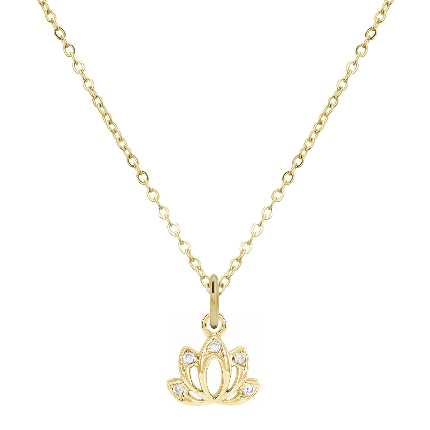14K Mini Diamond Necklace - the super sweet, tiny pendant you can wear everyday. Necklace Robyn Canady 14K Gold Fill Lotus 