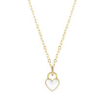 Load image into Gallery viewer, White Enamel Heart Necklace or Charm Necklace Robyn Canady 14K Solid Gold 14K Gold Filled 
