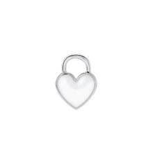Load image into Gallery viewer, White Enamel Heart Necklace or Charm Necklace Robyn Canady Sterling Silver No Chain/Charm Only 
