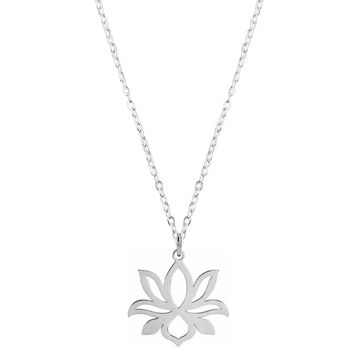 Lotus Necklace Necklace Robyn Canady Sterling Silver 16" Sterling Silver Chain 