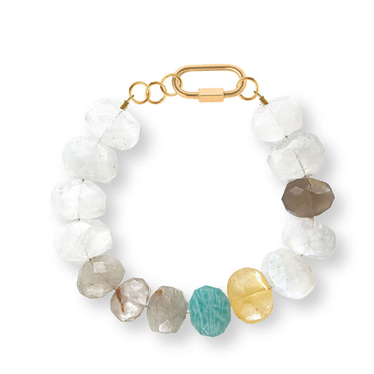 Amazonite Multi Color Bracelet Robyn Canady Gold 