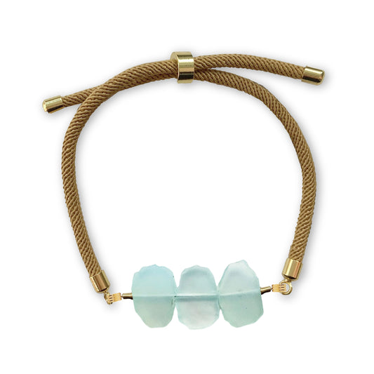 Natasha Gemstone Bracelet in Aqua Chalcedony Robyn Canady 