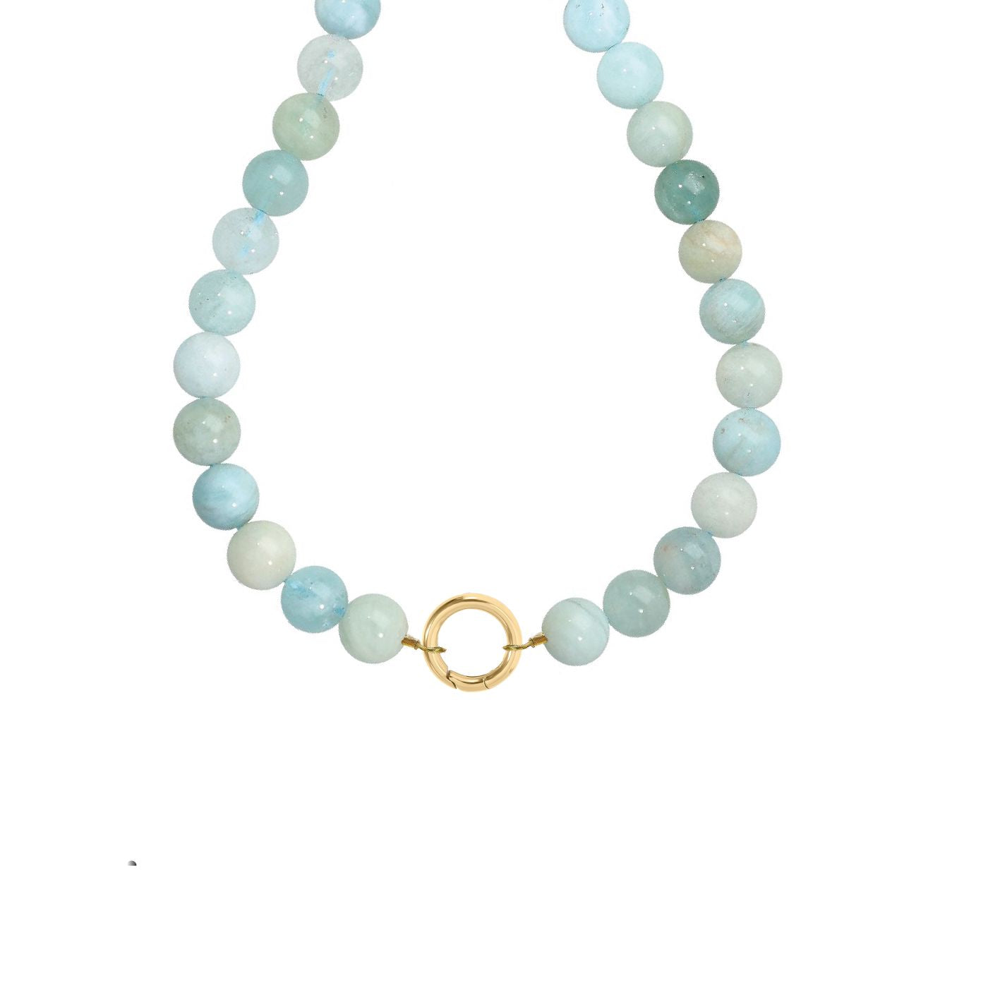 Aquamarine Charm Keeper Necklace Robyn Canady Gold 