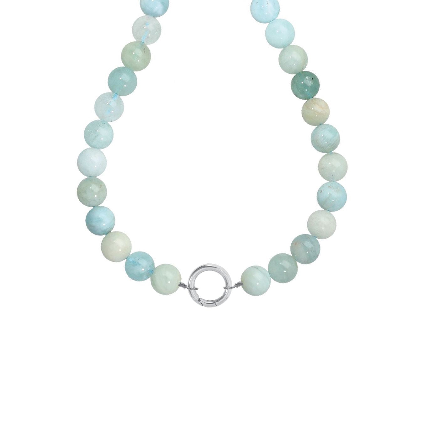 Aquamarine Charm Keeper Necklace Robyn Canady Silver 