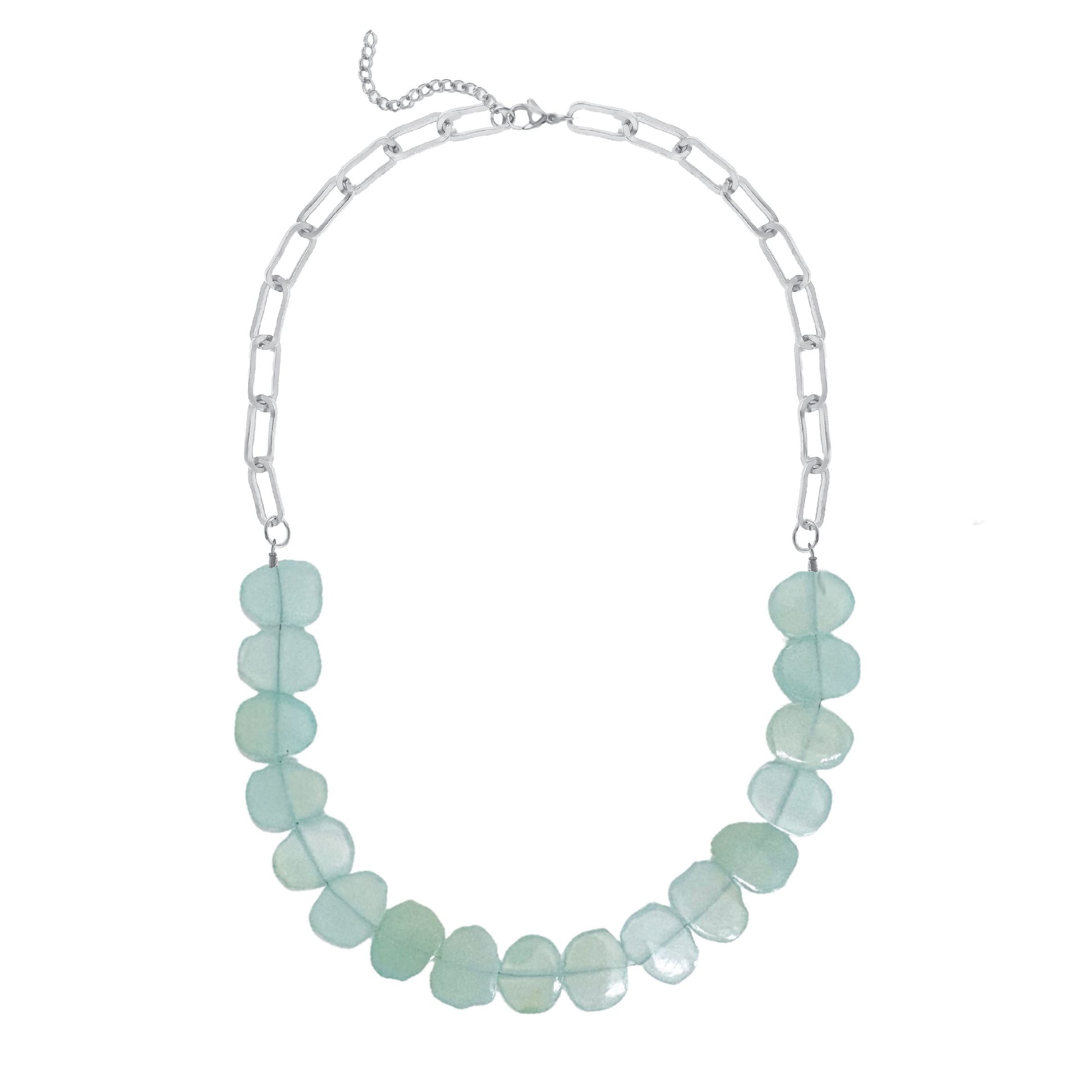 Aqua Chalcedony Statement Necklace Robyn Canady Silver 