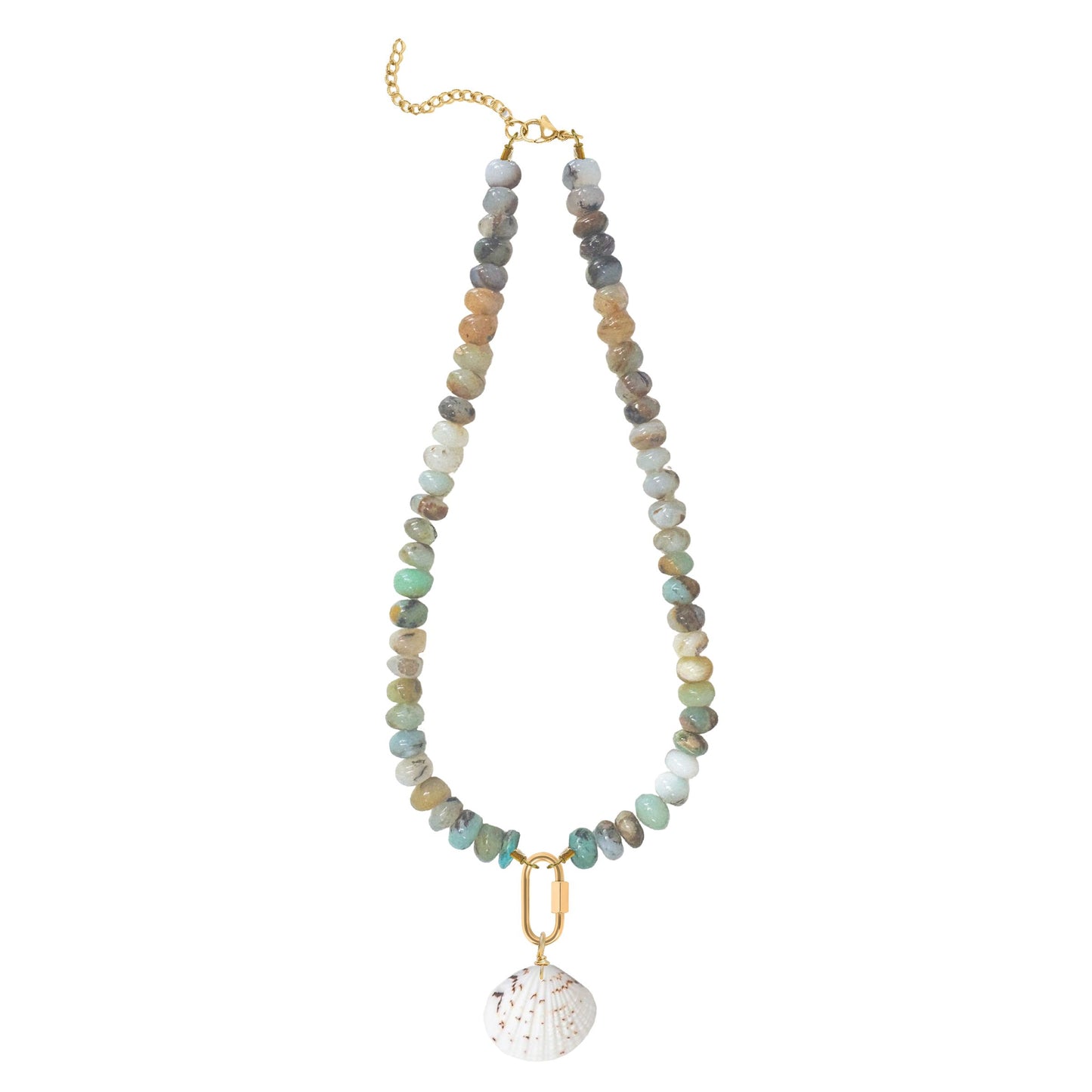 Peruvian Opal Shell Necklace Robyn Canady 