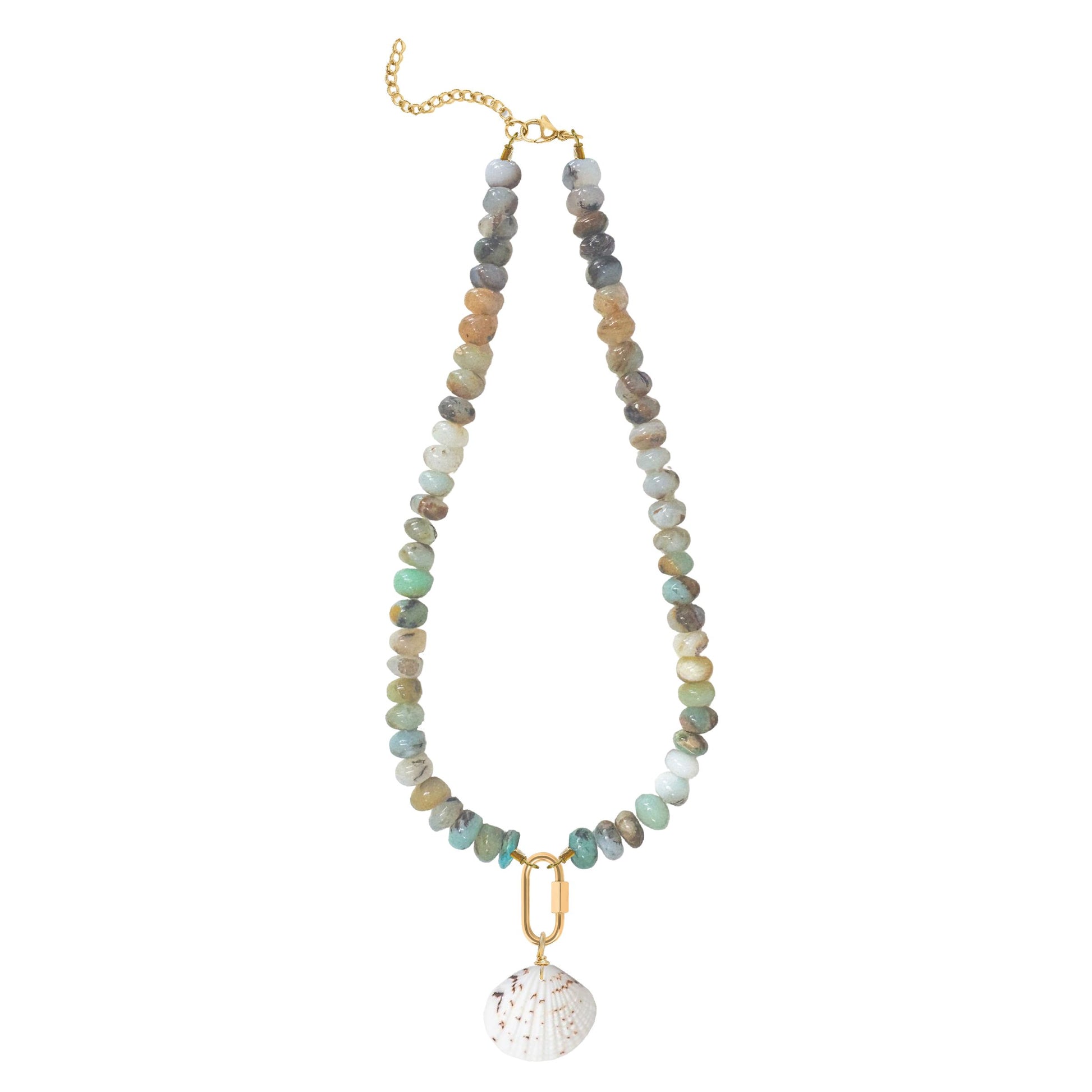 Peruvian Opal Shell Necklace Robyn Canady 