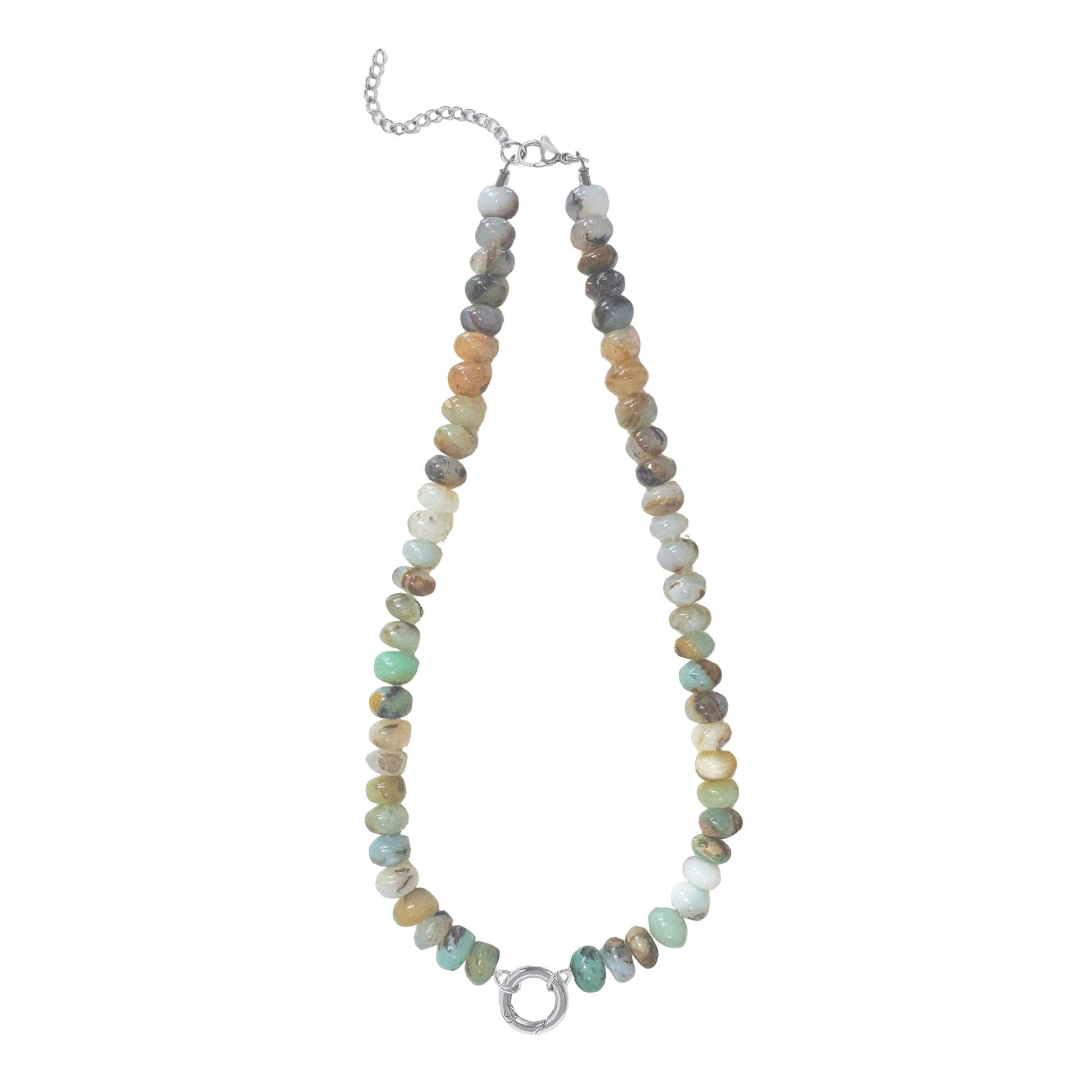 Peruvian Opal Charm Keeper Necklace Robyn Canady Silver 