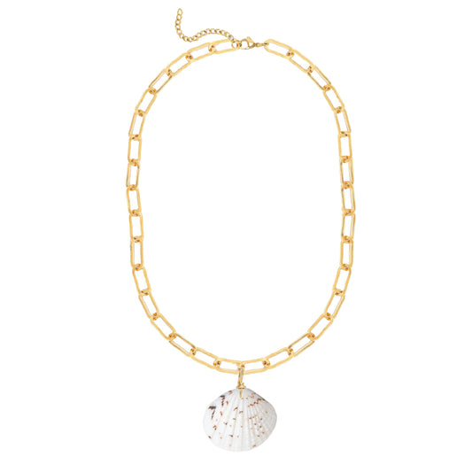 Natural Shell Paperclip Necklace Robyn Canady Gold 