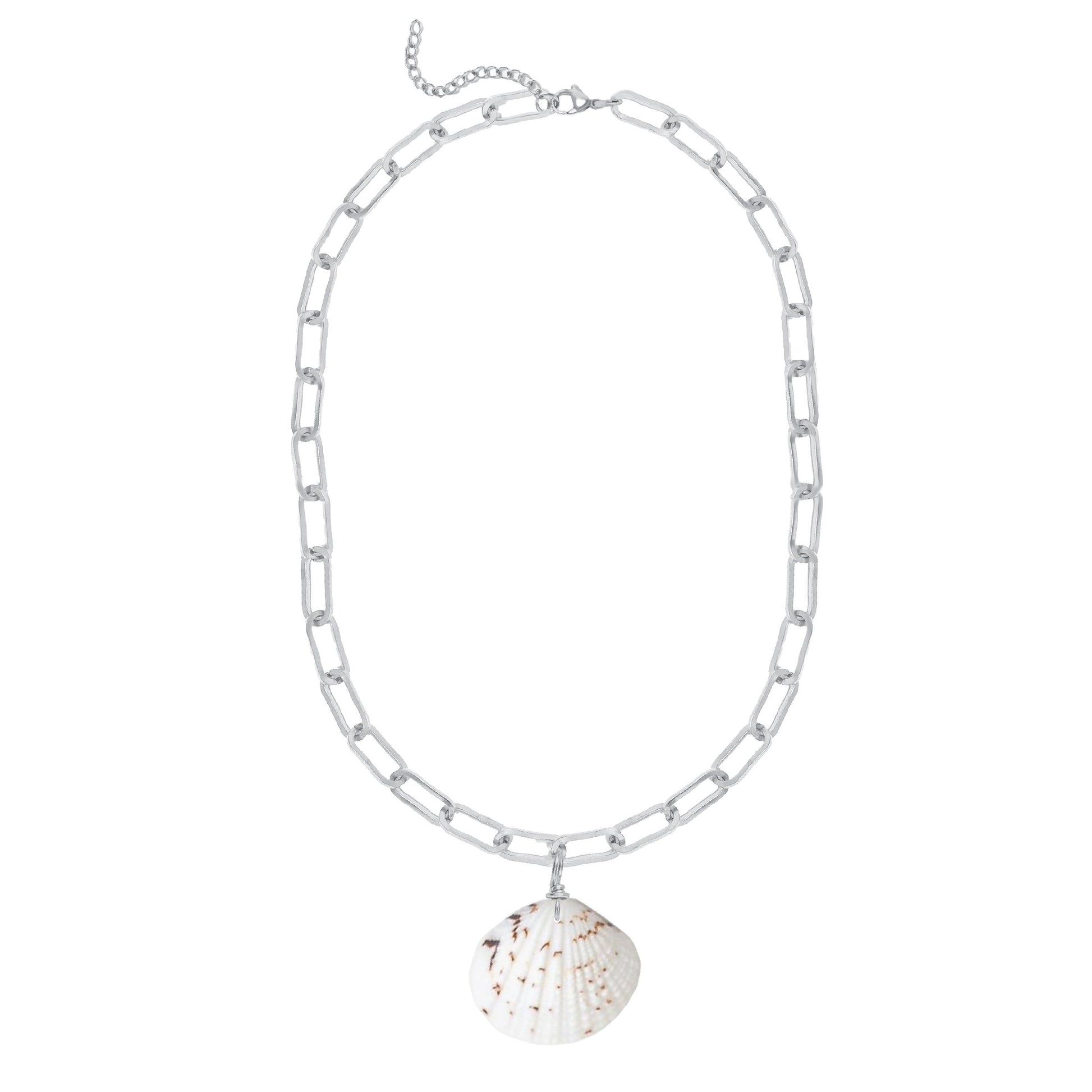 Natural Shell Paperclip Necklace Robyn Canady Silver 